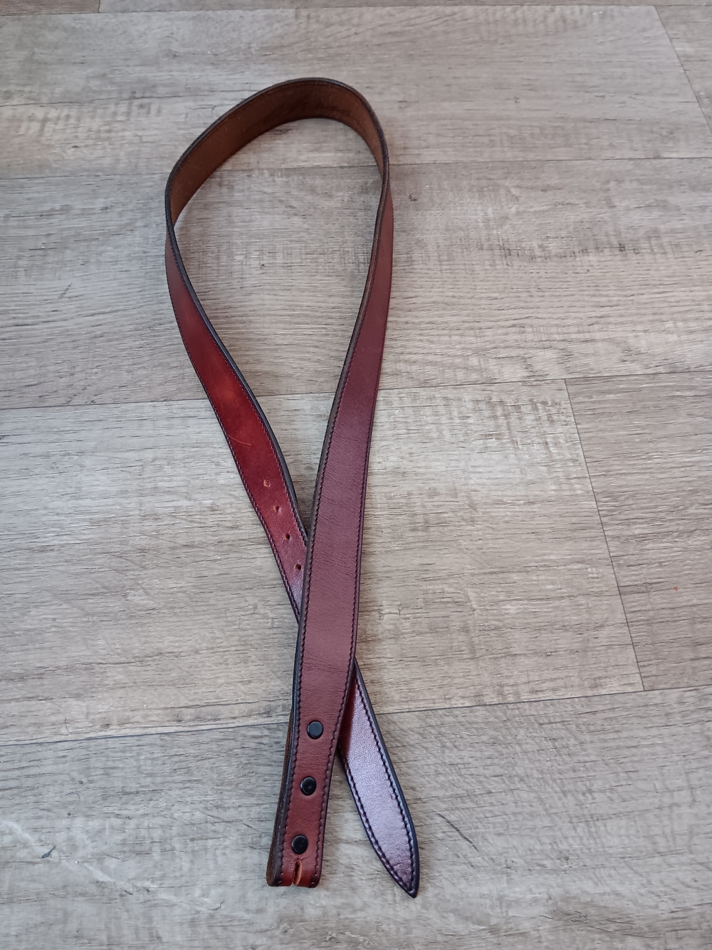 Chacon Brown Leather Western Belt With No Buckle Size 40